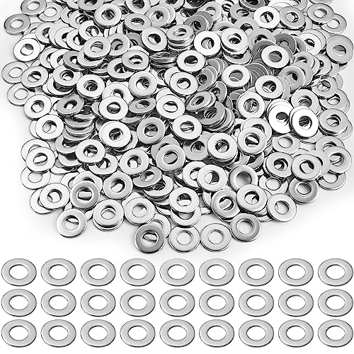 Arandelas de hardware  | 500 Piezas de Arandelas Planas de Acero Inoxidable 304, Arandelas Fender para Reparaciones en Fábricas, Cocinas, Tiendas y Construcción al Aire Libre (3/8″ Id, 7/8″ Od) Arandelas de hardware Arandelas de hardware