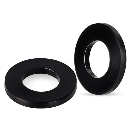 Arandelas de hardware  | Arandelas planas de nylon negro M6, 6 mm de diámetro interior, 12 mm de diámetro exterior, 1.5 mm de grosor, junta de sellado de plástico, paquete de 1. Arandelas de hardware Arandelas de hardware