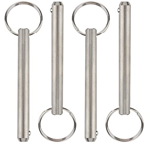 Clavos  | 4 Piezas de Pasador de Liberación Rápida Largo, Diámetro 3/8″ (9.5 mm), Longitud Utilizable 3″ (76 mm), Longitud Total 3.6″ (92 mm), Acero Inoxidable 316 Completo, Pasador para Bimini, Hardware Marino Clavos Clavos