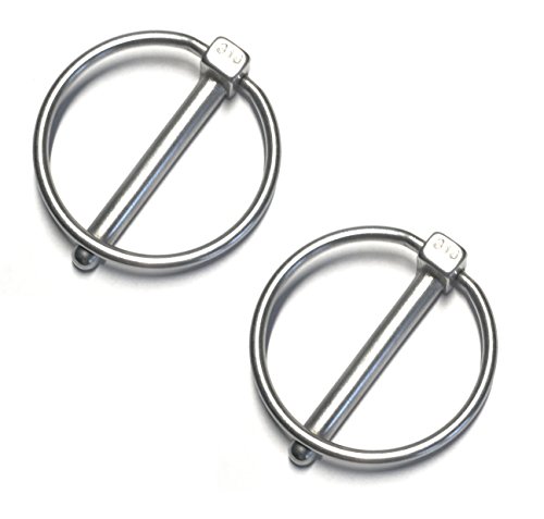 Clavos  | Anillo de pasador de acero inoxidable 316 con gancho de 8 mm o 5/16″ grado marino, 2 piezas Clavos Clavos