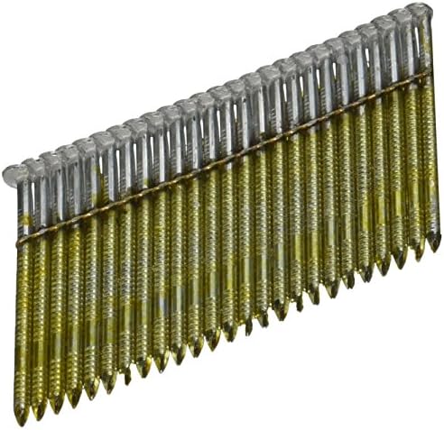 Elementos de sujeción agrupados  | Clavos para enmarcar, soldadura de alambre, galvanizados, con anillo, 28 grados, 2-3/8 pulgadas x .120 pulgadas, paquete de 2000 (S8Drgal-Fh) Elementos de sujeción agrupados Elementos de sujeción agrupados