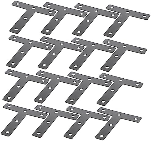 Frenos  | 20 Piezas de Parche en Forma de T Soportes en Forma de T Placas de Reparación de Acero Inoxidable Soportes Metálicos para Muebles Sujetadores Planos para Estantes Soporte para Muebles T Soporte en T Acero Laminado en Frío Frenos Frenos