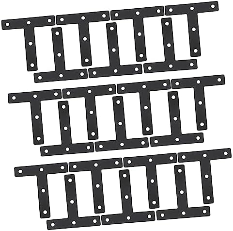 Frenos  | 20 Piezas de Parche en Forma de T, Soportes en Forma de T, Placas de Reparación de Esquinas de Acero Inoxidable, Soportes Metálicos para Muebles, Placas de Fijación Planas, Soporte para Estantes, Soporte Plano de Escuadra, Acero Laminado en Frío. Frenos Frenos