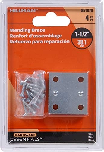 Frenos  | Brace de reparación de zinc 1-1/2″ X 1-3/8″ – Paquete de 4 Frenos Frenos