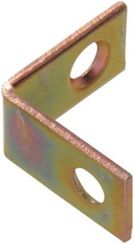 Frenos  | Esquina de soporte de zinc y dicromato amarillo 1″ x 1/2″ – Paquete de 4 Frenos Frenos