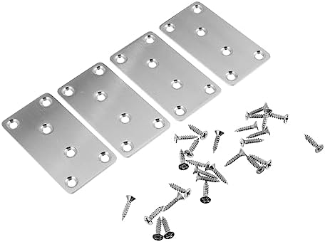 Frenos  | Soporte de Ángulo Recto 4 Pcs de Acero Inoxidable Aleación de Hoja Rectangular X4 Placa de Reparación Soportes de Estante de Alta Resistencia Frenos Frenos