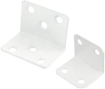 Frenos  | Soportes de esquina en forma de L, soporte de ángulo recto de acero al carbono de 90 grados blanco (31X26X26Mm 4Pcs, 37X29X29Mm 10Pcs) Frenos Frenos