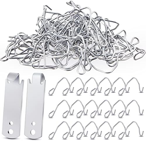 Grampas  | 102 Piezas de Clips de Alambre para Poste T, Torcedor de Alambre para Poste T, Clips de Acero Galvanizado para Herramienta de Tensión de Alambre de Cerca, Clips de Alambre para Poste T, Ideal para Jardines, Granjas, Carreteras y Cercas Deportivas. Grampas Grampas