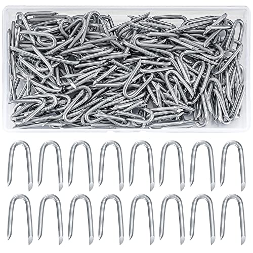 Grampas  | 25 Piezas de Grampas de Alambre de Acero para Cercas, Grampas de Alambre, Clavos de Grampa de Cerca de Acero Galvanizado, Grampas en Forma de U de Alta Resistencia para Cercas de Malla de Alambre Tejido Grampas Grampas