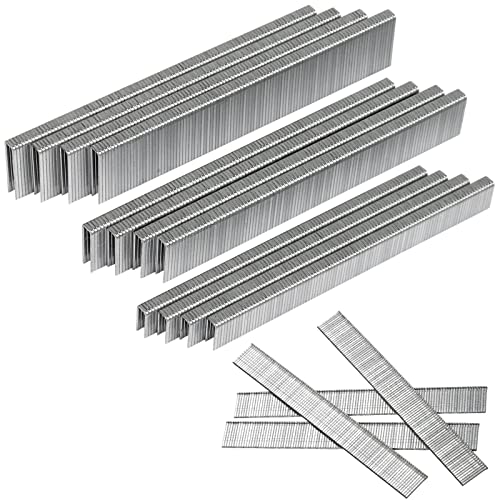 Grampas  | Grampas de Corona Estrecha de 18 Calibres, 1600 Contenidos, 1/4 Pulgada (1/2″+3/4″+1″) y Clavos Brad (5/8″), 400 Por Tamaño, Galvanizadas Grampas Grampas