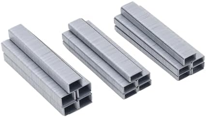 Grampas  | Grampas de Corona Estrecha de 7/16″ (3/16″), Galvanizadas, 6400 Unidades para Pistola de Clavos 4V (Un Tipo de Caja de Paquete) Grampas Grampas