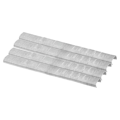 Grampas  | Grampas en C de 15 Gauge, 24 de Corona Interior Exterior, Altura de 12 mm, 1000 Pcs de Acero Galvanizado para Alicates de Grampas en C, Blancas Grampas Grampas