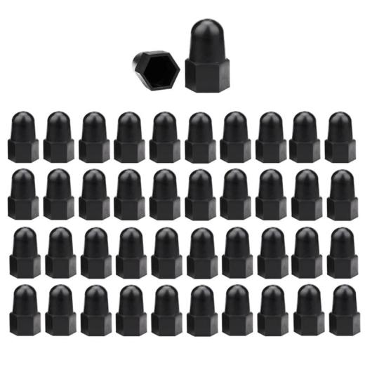 Juegos de assortimento de tuercas y tornillos  | 50 Piezas de Cubiertas para Tuercas Hexagonales y Tornillos, Negras M1017, 40 Tapas de Domo para Tornillos, Cubiertas de Plástico para Protección de Tuercas y Tornillos de Domo Alto para Tornillos, Tornillos Hexagonales. Juegos de assortimento de tuercas y tornillos Juegos de assortimento de tuercas y tornillos