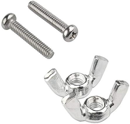 Juegos de assortimento de tuercas y tornillos  | Kit de 2 juegos de tornillos de acero inoxidable 34, tornillo de cabeza Phillips, perno de 2 juegos, tuerca mariposa M5. (Perno M5X35 y tuerca de ala) Juegos de assortimento de tuercas y tornillos Juegos de assortimento de tuercas y tornillos