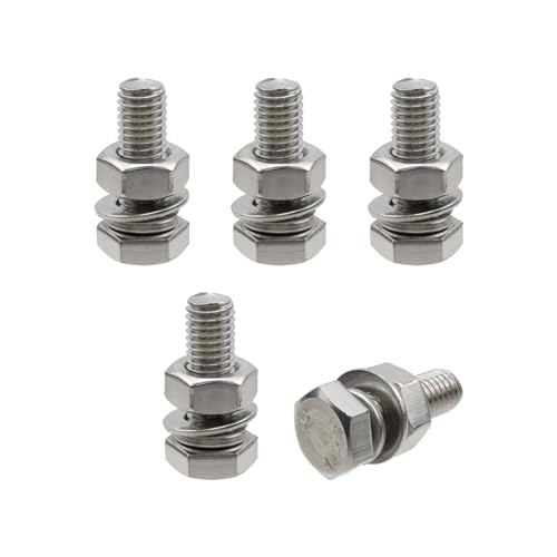 Juegos de assortimento de tuercas y tornillos  | Kit de 5 Piezas de Tornillos de Cabeza Plana M10 y Tuercas, Tornillos de Cabeza Hexagonal de Acero Inoxidable 304, Kit de Asortimiento Métrico (M10x40mm) Juegos de assortimento de tuercas y tornillos Juegos de assortimento de tuercas y tornillos