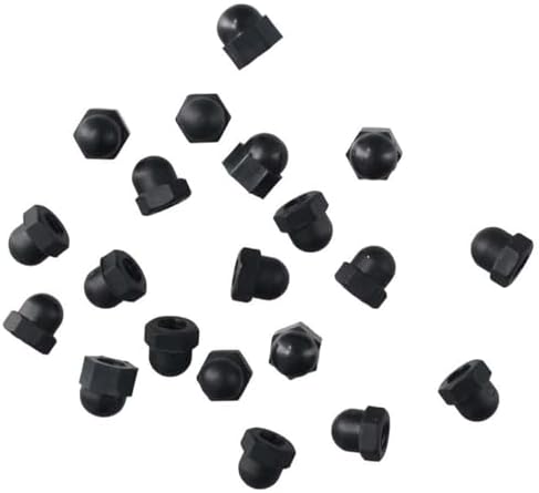 Juegos de assortimento de tuercas y tornillos  | Tuercas de Capuchón Hexagonal de Bellota – 20 Pcs Tuercas de Domos M4 de Nylon, Tuercas Decorativas Hexagonales para Tornillos y Pernos en Negro Juegos de assortimento de tuercas y tornillos Juegos de assortimento de tuercas y tornillos