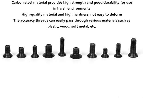 Juegos de tornillos y pernos  | Conjuntos de tornillos de cabeza plana de acero al carbono, assortimentos de pernos, clavos, tornillos y fijaciones de hardware. Herramienta de tornillo cruzado de acero al carbono negro para la industria electrónica, fijaciones con caja opcional. Juegos de tornillos y pernos Juegos de tornillos y pernos