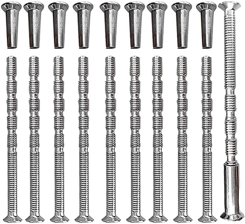 Juegos de tornillos y pernos  | Juego de 3 Piezas de Tornillos para Manijas de Puerta, Kit de Surtido de Tuercas y Tornillos de Cabeza Hexagonal para Cerraduras de Muebles (3 Piezas de Tornillos y 3 Piezas de Tuercas) Juegos de tornillos y pernos Juegos de tornillos y pernos