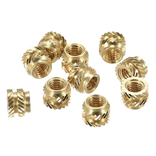 Nueces  | Tuercas de Inserción Estriadas, 60 Piezas M3 X 4Mm L X 5Mm Od, Tuercas de Latón para Impresión 3D, Inserciones Roscas Femeninas, Tuerca de Inserción de Latón para Montaje Térmico. Nueces Nueces