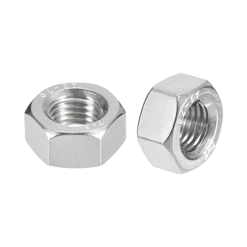 Nueces  | Tuercas Hexagonales (M12X1.25Mm) 10Pcs, Tuerca Hexagonal de Acero Inoxidable 304 con Rosca Fina Métrica – Para Reparaciones en Casa y Maquinaria de bricolaje, Plata Nueces Nueces