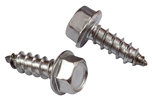 Pernos  | #14 X 3/4″ Tornillo de Cabeza Hexagonal con Arandela Indentada de Acero Inoxidable, (25 Pzas), Tornillo de Acero Inoxidable 18-8 (304) Por Pernos Pernos