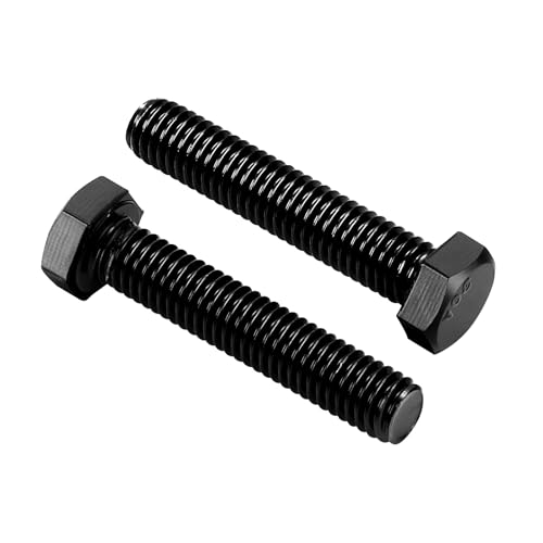 Pernos  | Tornillos de Cabeza Hexagonal 3/8-16 X 3″ – Pernos Hexagonales, Conductor Hexagonal Externo, Acero Inoxidable 304, Totalmente Rosca, Óxido Negro, 5 Pcs Pernos Pernos