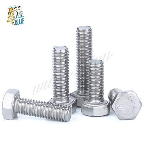 Pernos  | Varilla de Acero Inoxidable 5Pcs/Lote M1X1. Tornillo Hexagonal de Rosca Fina Din933 M1 Paso 1.Mm Longitud 12/16/20/25/30/35/40/45/50/60Mm – (Diámetro de Rosca: M1, Longitud: 16Mm) Pernos Pernos