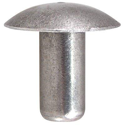 Remaches  | Cabeza de remache de brasería de aluminio sólido de 1/4″ de diámetro x 3/8″ de longitud, paquete de 1. Remaches Remaches