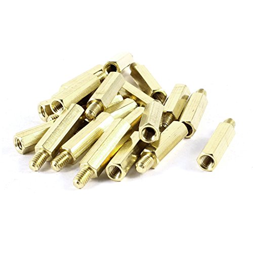 Separadores y distanciadores  | 20 Piezas de Separadores de Bronce Hexagonales Tornillo Femenino a Masculino 20Mm 6Mm M4 4Mm Separadores y distanciadores Separadores y distanciadores