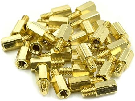 Separadores y distanciadores  | 30 Piezas M4X10Mm+6Mm Espaciadores de Pilares Hexagonales de Latón Macho a Hembra con Rosca Separadores y distanciadores Separadores y distanciadores