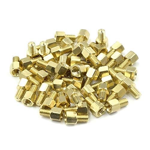 Separadores y distanciadores  | Hxchen M4 X 5Mm + 6Mm Macho a Hembra Rosca Separadores de Latón Hexagonales – (5 Pcs) Separadores y distanciadores Separadores y distanciadores