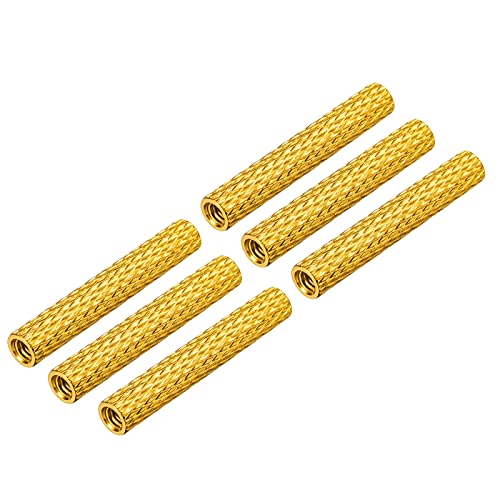 Separadores y distanciadores  | Paquete de 6 espaciadores de aluminio M3x30 mm con superficie estriada, columna redonda para piezas de dron FPV RC, color dorado. Separadores y distanciadores Separadores y distanciadores