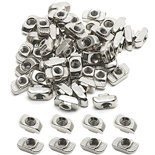 Tuercas en T  | 5 Pcs Tuercas en T Deslizantes Serie 44 Métricas M8 con Rosca, Tuercas en T Deslizantes para Perfil de Extrusión de Aluminio T-Slot Estándar de 1Mm Sujetadores Tuercas en T