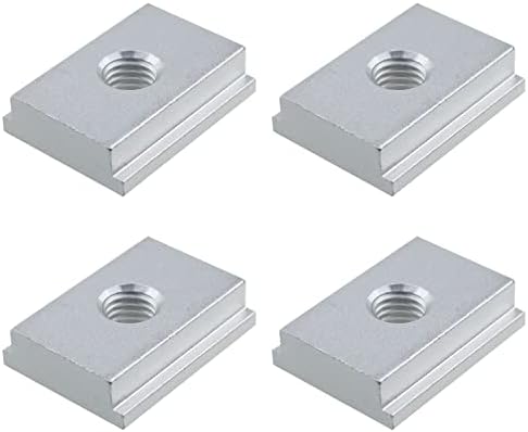 Tuercas en T  | T-Track Slider Meetoot 4 Piezas Tuerca de Aleación de Aluminio Plata M8 para Perfiles de Madera, Tuercas para Muebles, Herramienta de Ranura, Accesorio de Sujeción Sujetadores Tuercas en T