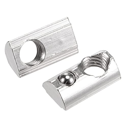 Tuercas en T  | Tuercas en T M8 con resorte, T-Nut con bola de acero al carbono para perfil de extrusión de aluminio serie 3030 con ranura de 8 mm, 15 piezas. Sujetadores Tuercas en T