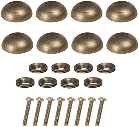 Uñas  | 8 Piezas de Tornillos para Espejo de Latón con Tapa, Clavos de Fijación Dorados para Espejos Decorativos, Señales/Publicidad, Clavos, Construcción… (15 mm, Bronce) Sujetadores Uñas