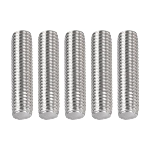 Varillas roscadas y pernos  | M10X1.5X40Mm (Dxpxl) Varilla completamente roscada – Paquete de 5 – Ideal para maquinaria – Varillas roscadas de acero inoxidable 304 con rosca a la derecha – Plata Sujetadores Varillas roscadas y pernos