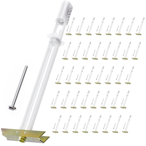 Anclas  | Anclaje de Drywall con Tornillos Incluidos para 3/16"-24, Anclajes Huecos de Alta Resistencia para Kit de Montaje de Televisores, Anclajes de Pared Huecos de Acero Inoxidable Soportan Hasta 240 Lbs Cada Uno en Drywall de 1/2", Paquete de 40. Anclas Anclas